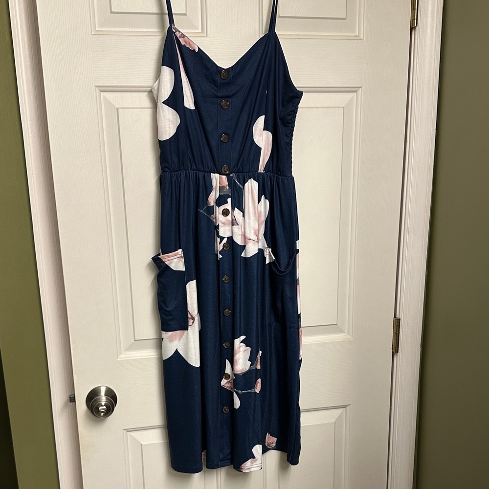 Floral Navy Maxi Dress